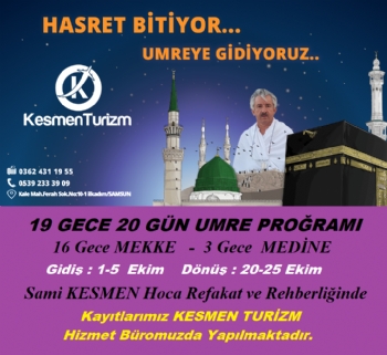 Ekim Ayı Umre Programı 2022