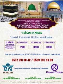 1-15 Nisan Ramazan Umresi